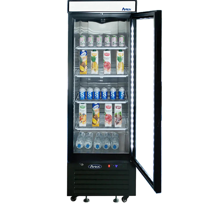 Atosa Single Door 24" Wide Glass Display Refrigerator