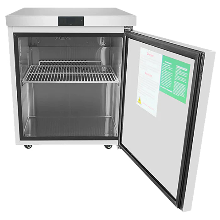 Atosa MGF8405GRL 28" Single Left Hinged Door Undercounter Freezer Work Table