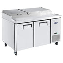 Atosa MPF8202GR Double Door 67" Refrigerated Pizza Prep Table