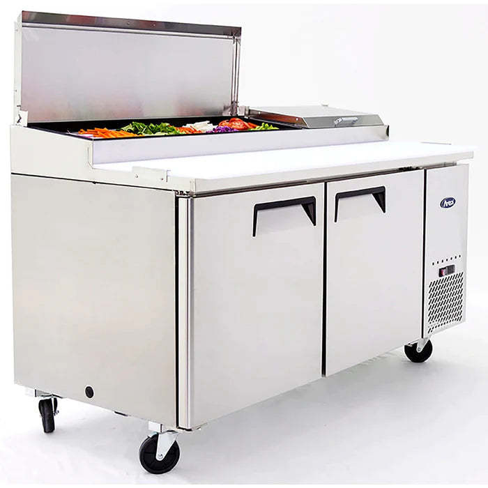 Atosa Double Door 67" Refrigerated Pizza Prep Table