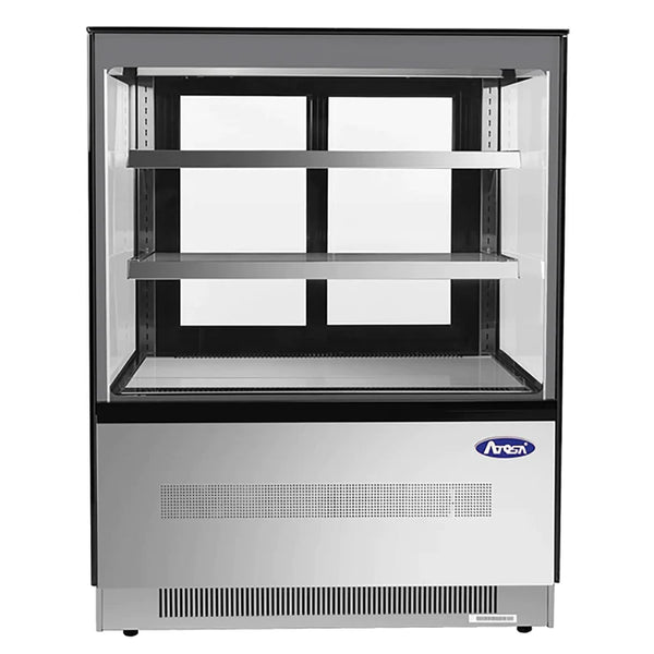 Atosa Square Glass 2 Tier 36" Refrigerated Pastry Display Case