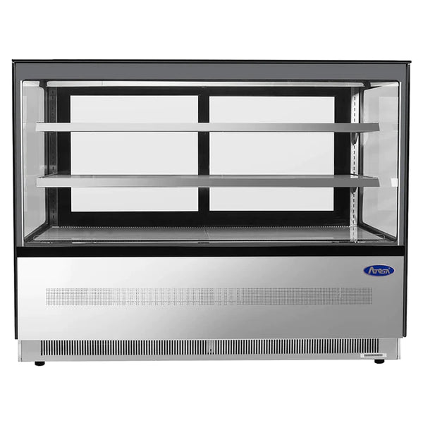 Atosa Square Glass 2 Tier 60" Refrigerated Pastry Display Case
