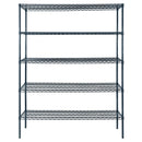 Atosa Slate Gray Epoxy Wire Shelf Kits (86" High, 5 Shelves) - Various Sizes