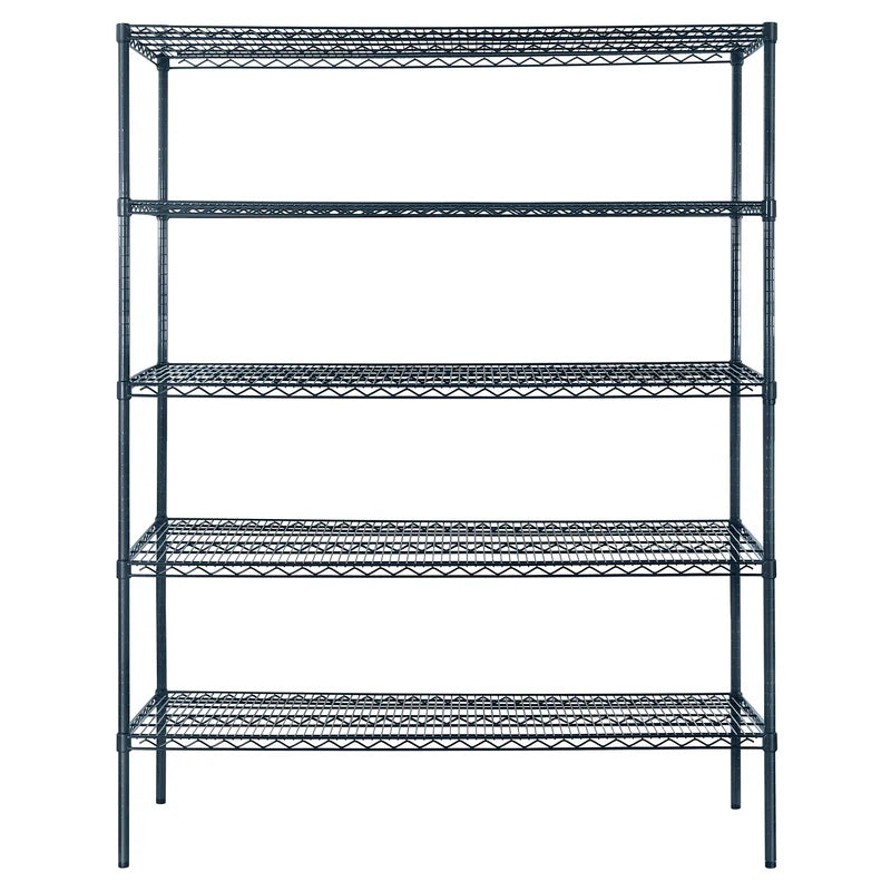 Atosa Slate Gray Epoxy Wire Shelf Kits (86" High, 5 Shelves) - Various Sizes