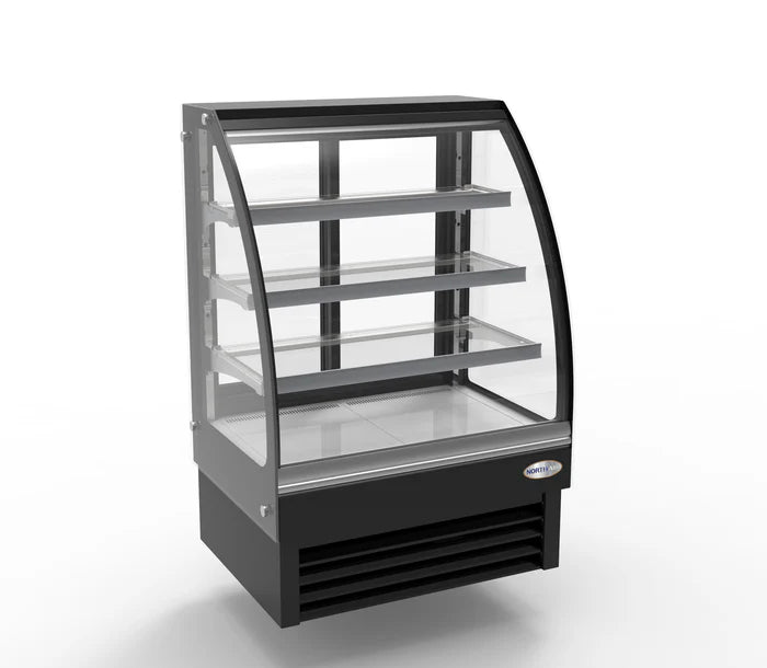 North Air NA-DS35 Curved Glass 3 Tier 36" Refrigerated Pastry Display Case (FRONT OPEN GLASS)