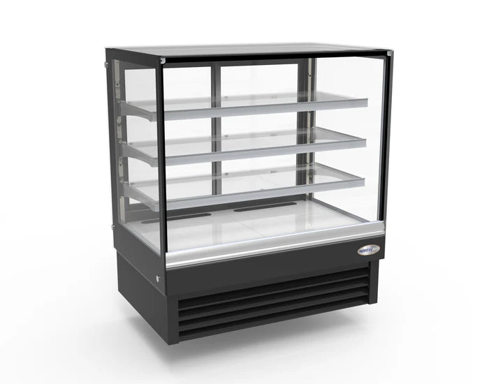 North Air NA-DSF35 Square Glass 3 Tier 36" Refrigerated Pastry Display Case (FRONT OPEN GLASS)