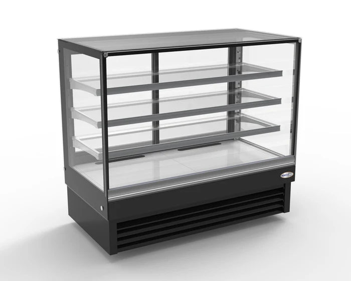 North Air NA-DSF60 Square Glass 3 Tier 60" Refrigerated Pastry Display Case (FRONT OPEN GLASS)