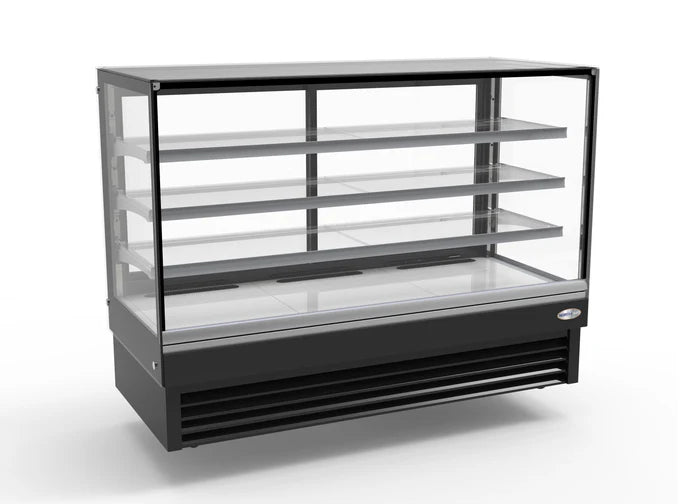 North Air NA-DSF72 Square Glass 3 Tier 72" Refrigerated Pastry Display Case ( FRONT OPEN GLASS )