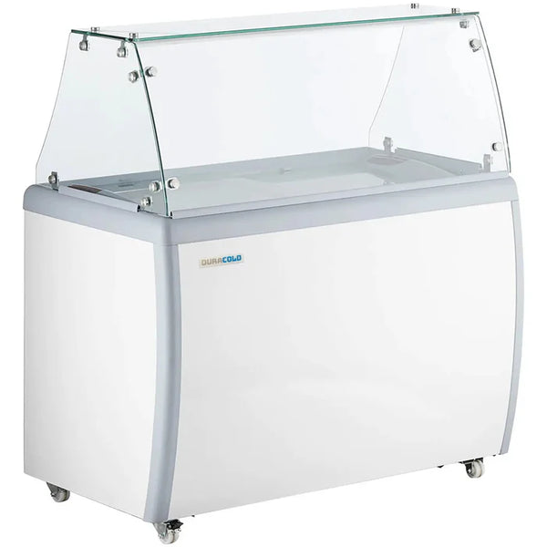 Duracold DIPC-39 Ice Cream Dipping Cabinet/Gelato Freezer - 6 Tub/6 Pan Capacity, With or Without Sneeze Guard
