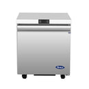 Atosa AUR27SD 27" Single Soild Door Undercounter Refrigerated Work Table