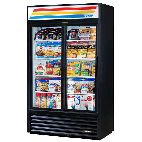True GDM-41SL-HC-LD 47" Black Double Sliding Glass Door Refrigerator(Brand New Scratch And Dent)