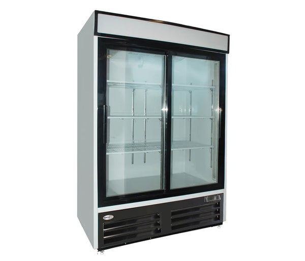 North Air NA-HGD49L Double Sliding Door 54" Wide Glass Display Refrigerator