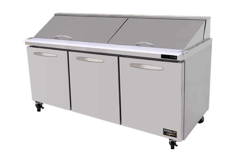 Kool-It Signature KSTM-72-3 Triple Door 72" Mega Top Refrigerated Salad/Sandwich Prep Table