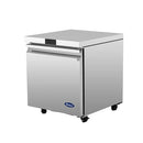 Atosa AUR27SD 27" Single Soild Door Undercounter Refrigerated Work Table