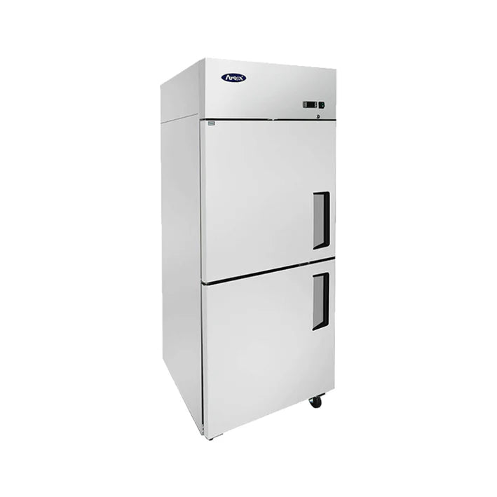 Atosa MBF8010GRL 28" Top Mount Solid Half 2-Door Reach-In Refrigerator -Left Hinged