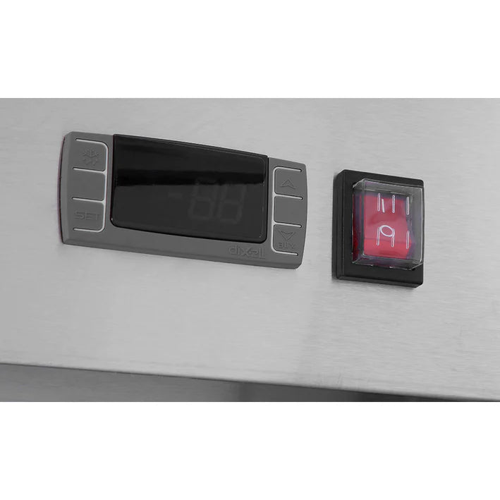 Atosa MBF8010GRL 28" Top Mount Solid Half 2-Door Reach-In Refrigerator -Left Hinged