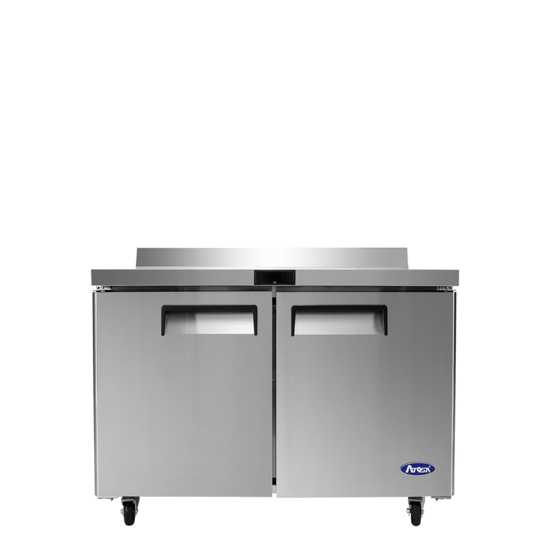 Atosa MGF8409GR Double Door 48" Undercounter Refrigerated Work Table With Backsplash