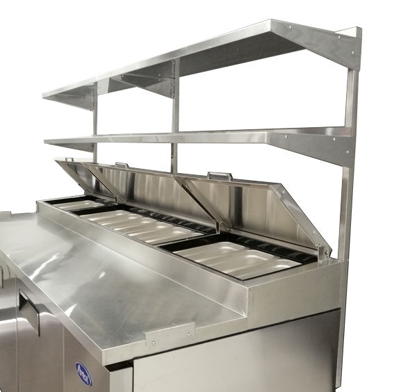 Atosa MROS-67P Stainless Steel Overshelf for 67" Pizza Prep Table