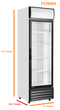 WindChill P238WA Single Door 21" Wide Display Refrigerator