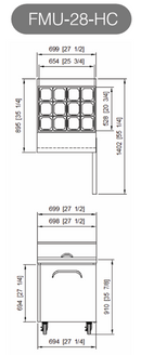 Fresh Town FSU-28-HC 27" Sandwich / Salad Prep Refrigerator
