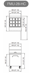 Fresh Town FMU-28-HC 28" Sandwich / Salad Prep Refrigerator