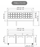 Fresh Town FMU-72-HC 72" Sandwich / Salad Prep Megatop Refrigerator