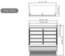 Fresh Town FOD-72VG 72" Open Air Merchandiser