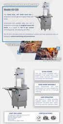 2023 Pro-Cut KS-120 Hose Down Washable Band Saw with 120" Blade - 3 HP, 220V, Three Phase