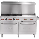 Vulcan SX60-6B24G Natural Gas/Propane 6 Burners with 24" THERMOSTATIC Griddle Stove Top Range