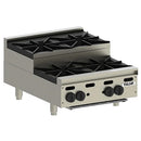 Vulcan VHP424U 24” Heavy Duty Natural Gas/Propane Step-Up 4 Burner Hot Plate - 120,000 BTU
