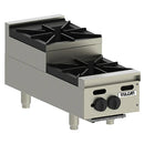 Vulcan VHP212U 12” Heavy Duty Natural Gas/Propane Step-Up 2 Burner Hot Plate - 60,000 BTU