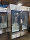 Maple Leaf Double Glass Door 54" Wide Stainless Steel Refrigerator