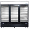 Atosa MCF8729GR 82" Wide Triple Glass Sliding Door Display Refrigerator