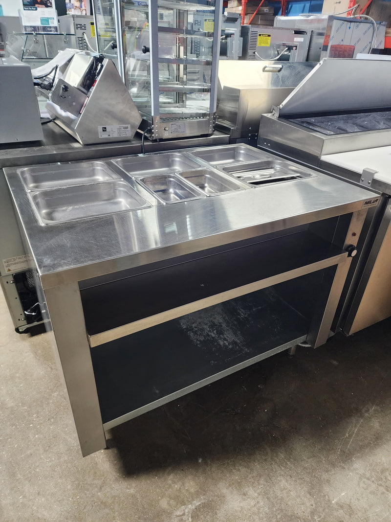 Used Commercial 3 Open Well Steam Table(44"Wx 32"D)- Mint Condition