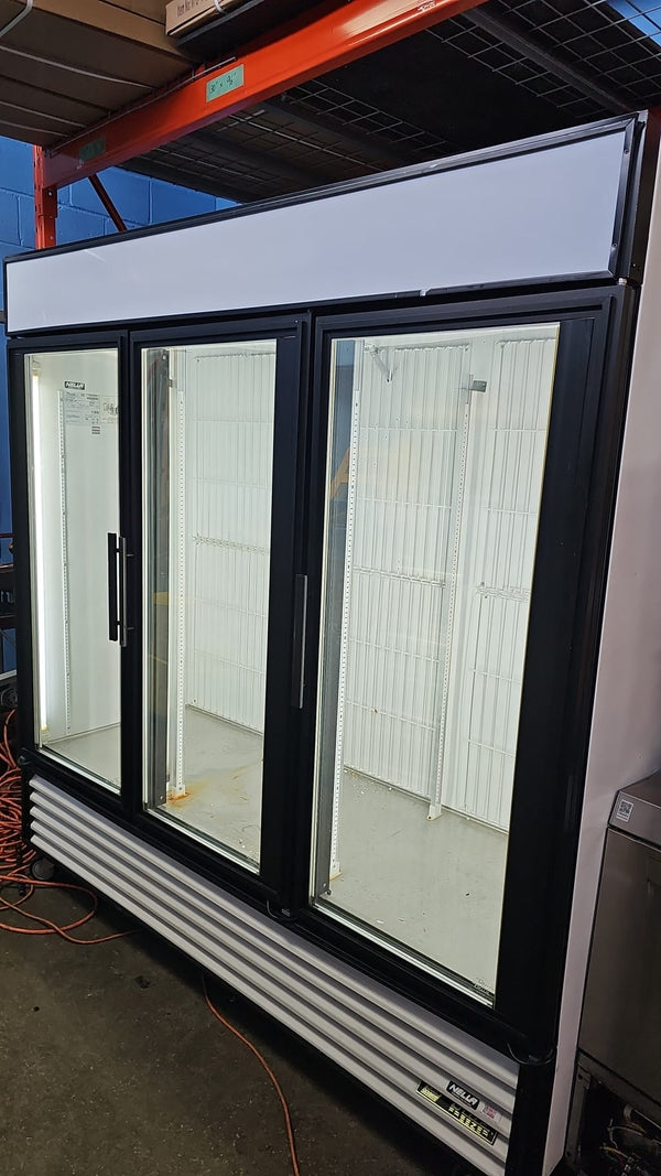 Used Commercial Triple Glass Door Display freezer