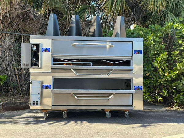 Brand New Scratch and Dent  Double Deck Bakers Pride Y-600 Natural Gas 60" Pizza Oven