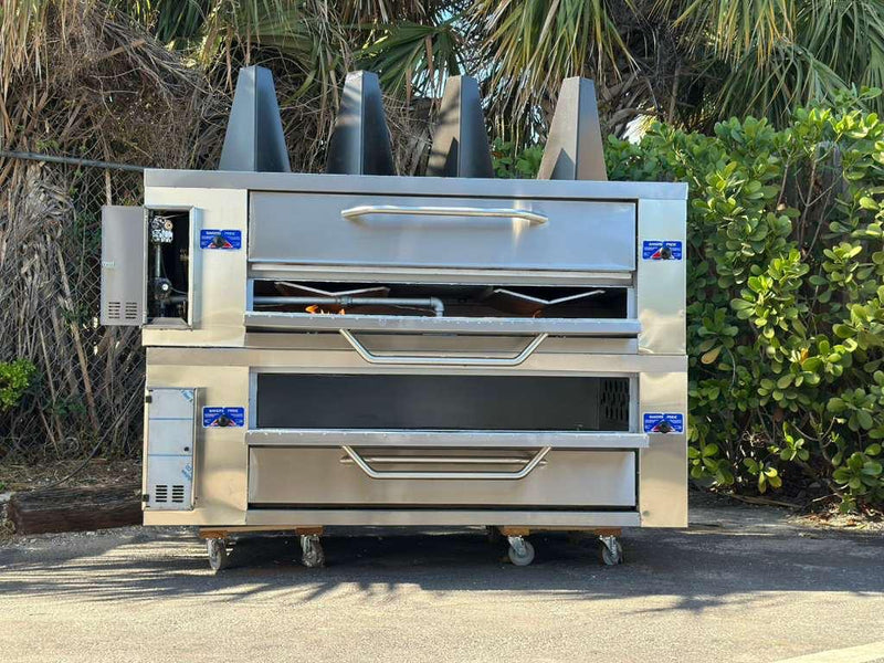 Brand New Scratch and Dent  Double Deck Bakers Pride Y-600 Natural Gas 60" Pizza Oven