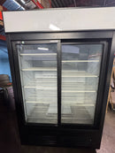 Used QBD Black CD45-HC 52" Wide Double Glass Door Refrigerator-115v