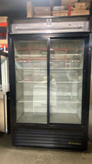 Used True GDM-41SL-HC-LD 47" Black Double Glass Door Refrigerator