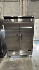 CPO Atosa MBF8503GR 54" Wide Bottom Mount Double Solid Door Stainless Steel Freezer
