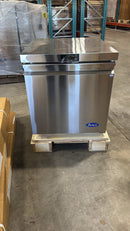 Brand New Scratch And Dent Atosa AUR27SD 27" Single Soild Door Undercounter Refrigerated Work Table