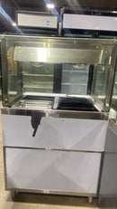 CPO HUIGE CBEST-2-S Commercial 2 Well Steam Table With Sneeze Guard