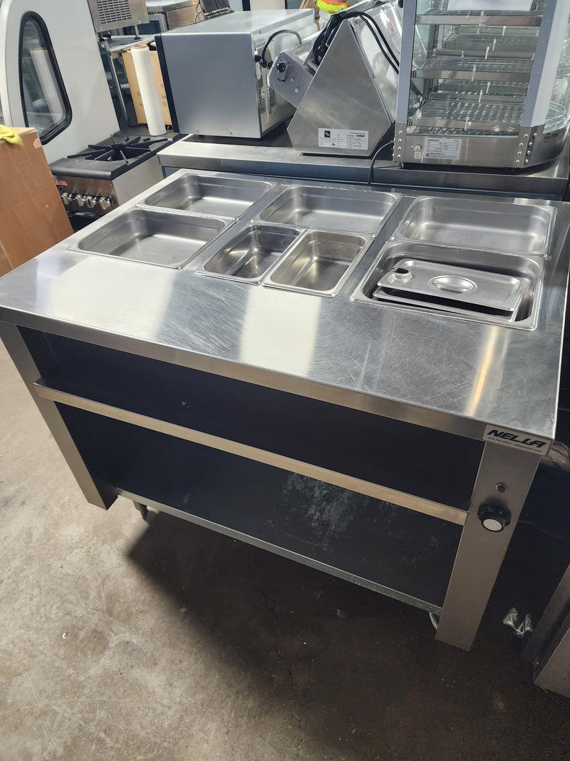 Used Commercial 3 Open Well Steam Table(44"Wx 32"D)- Mint Condition