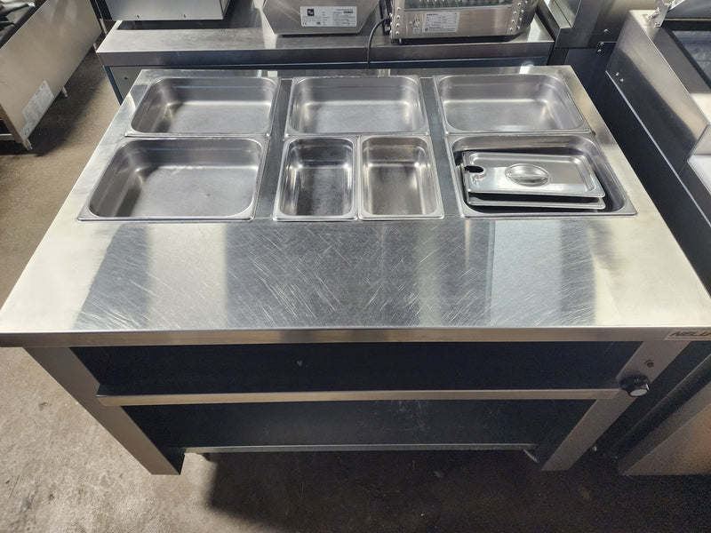 Used Commercial 3 Open Well Steam Table(44"Wx 32"D)- Mint Condition