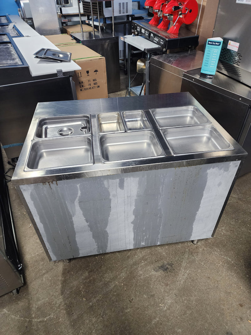 Used Commercial 3 Open Well Steam Table(44"Wx 32"D)- Mint Condition