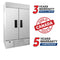 Habco SF46HCSX 47" Bottom Mount Double Solid Door Reach-In Freezer