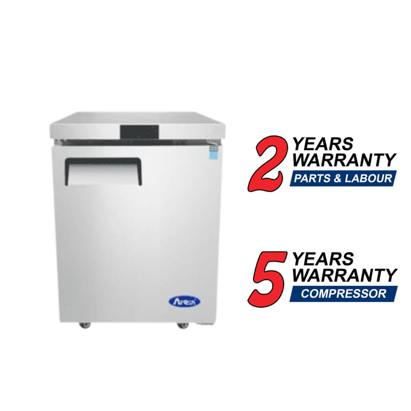 Atosa MGF24RGR Single Door 24" Shallow Depth Undercounter Refrigerated Work Table