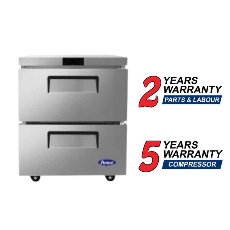 Atosa MGF8415GR 27″ Single Door Two-Drawer Undercounter Refrigerated Work Table
