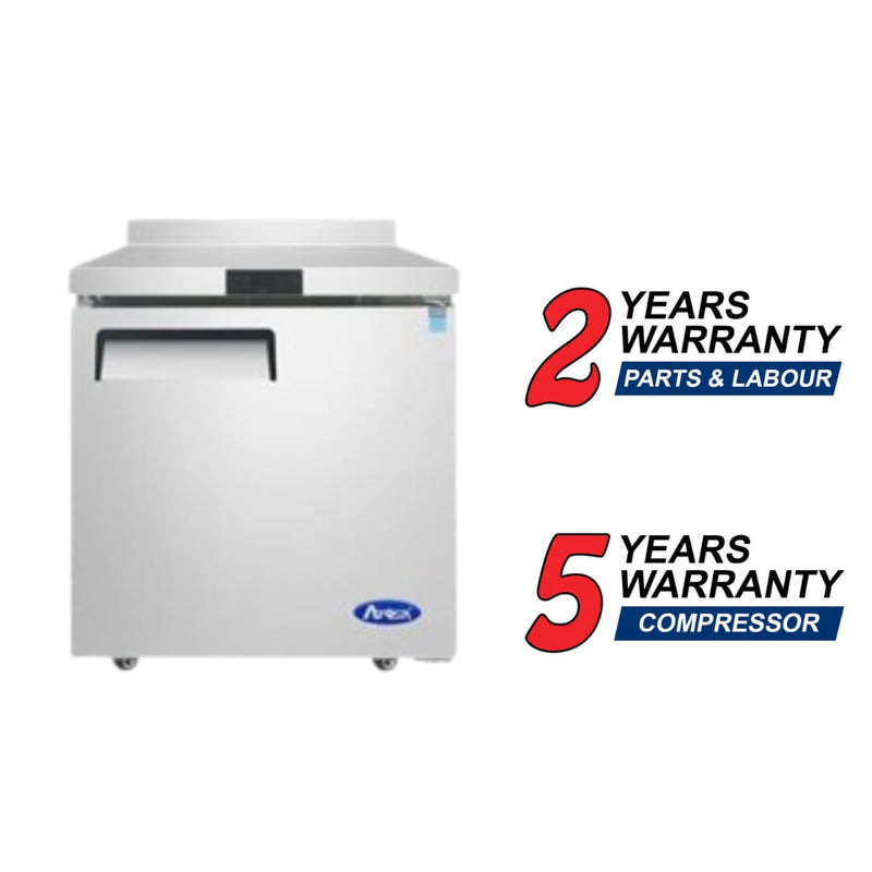 Atosa MGF8408GR 27" Solid Door Undercounter Worktop Refrigerator With Backsplash