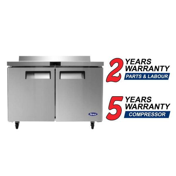 Atosa MGF8413GR 48″ Double Door Undercounter Worktop Freezer With Backsplash